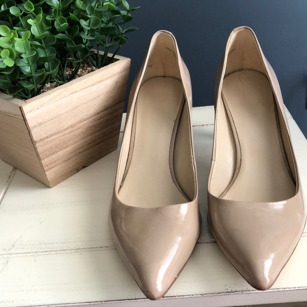 Patent leather pumps